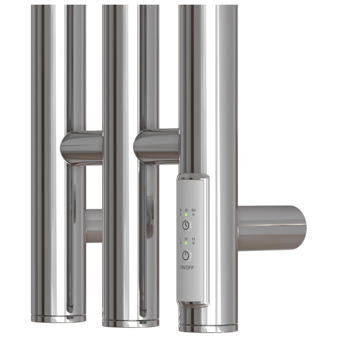 Полотенцесушитель электрический с диммером справа 12х120 см хром Point "Деметра П3" PN12822 - изображение 4