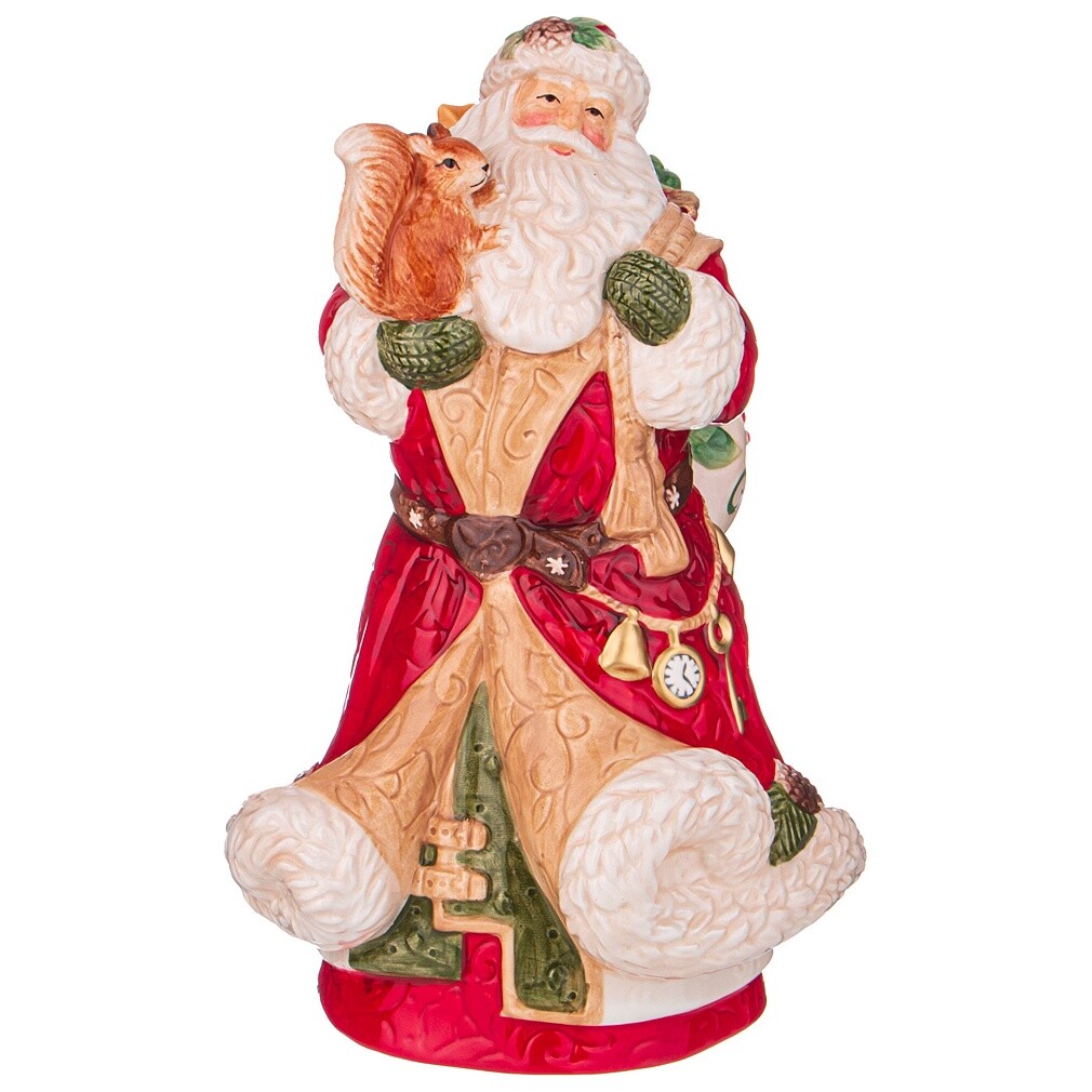 Фигурка новогодняя керамическая 31 см красная, разноцветная &quot;Дед Мороз&quot;