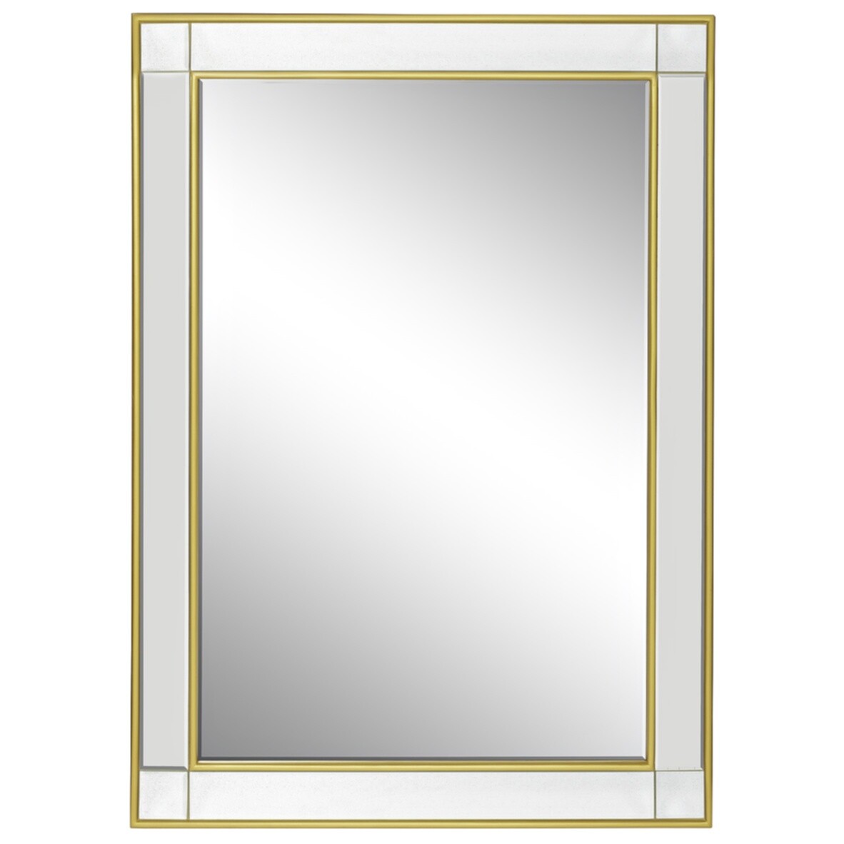 Зеркало настенное прямоугольное 74х104 см золотое