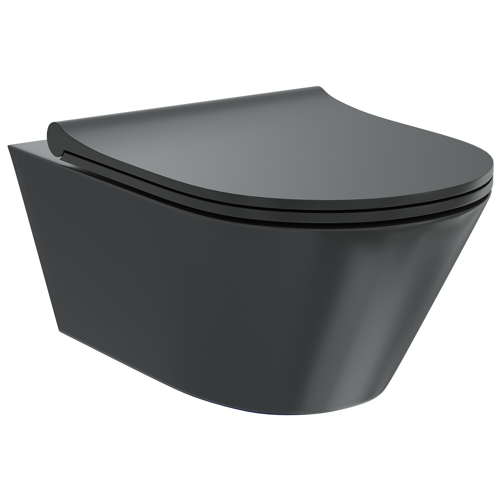 Унитаз подвесной безободковый черный Creto Logan L3 1003-002-L3BlMat