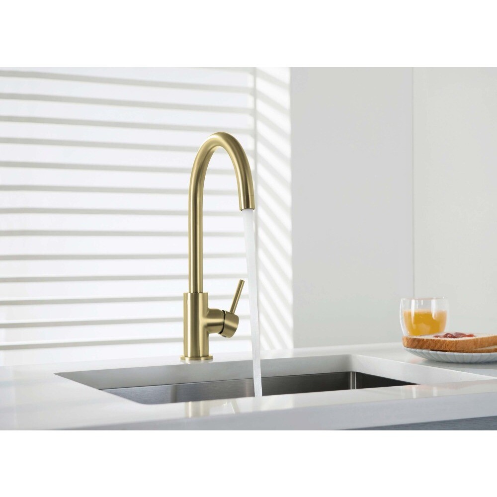 Смеситель для кухни однорычажный золотой Aquatek "Европа" AQ1382BG - изображение 6