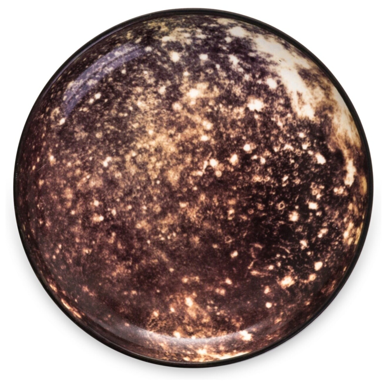 Тарелка десертная круглая фарфоровая 16,5х16,5 см коричневая Cosmic Diner Callisto Fruit