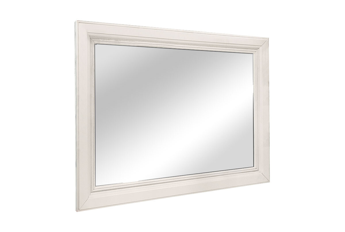 Зеркало настенное прямоугольное альба с серебряной патиной Fleuron
