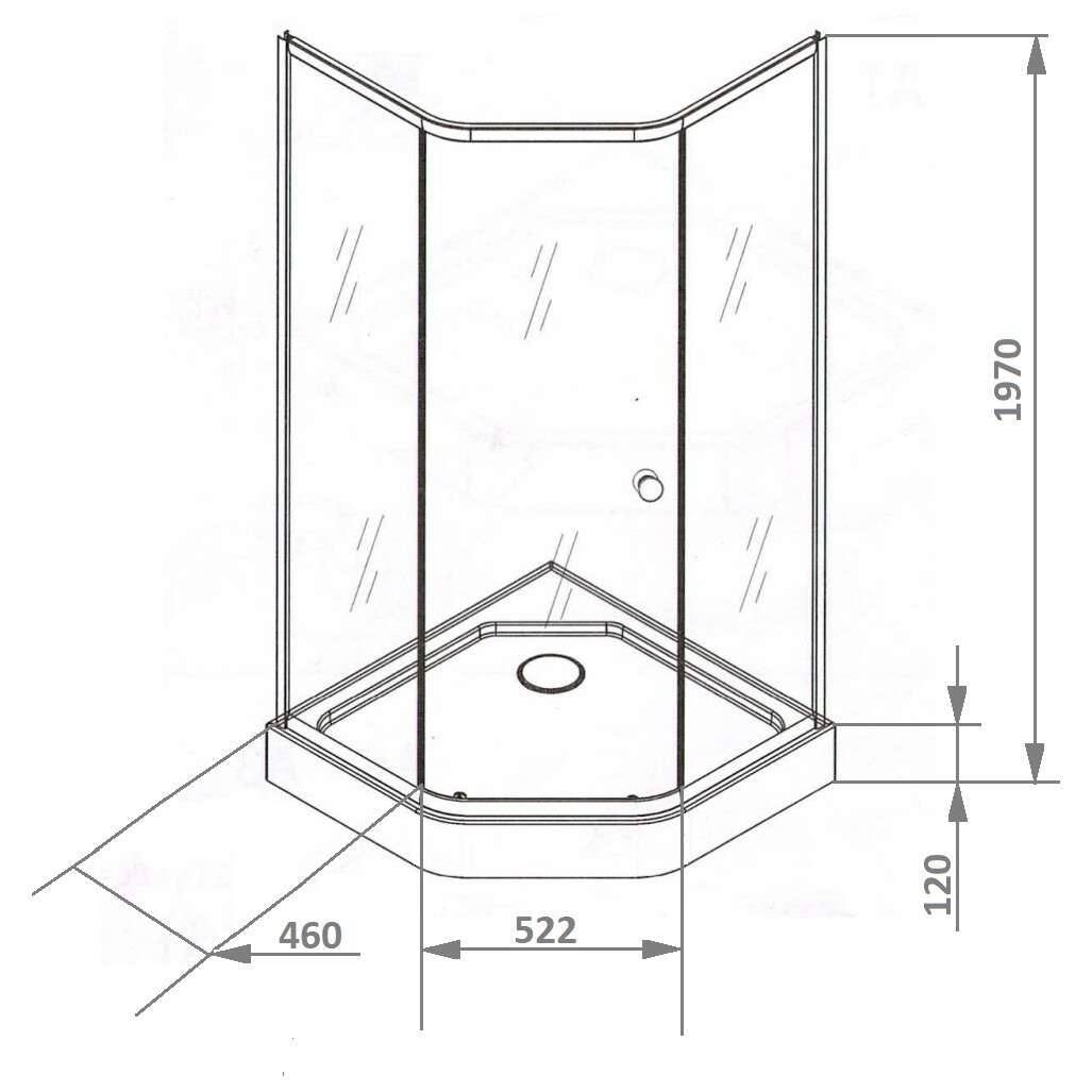 Душевой уголок четверть круга с низким поддоном 90х90 см белый Parly ZEР91FR - изображение 8