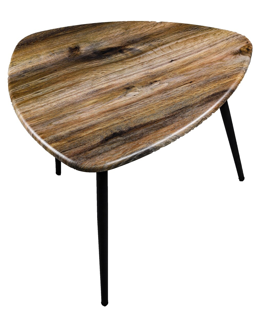 Журнальный столик на металлических ножках коричневый, орех М005.1А52