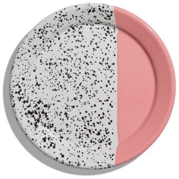 Тарелка эмалированная круглая 25 см розовая Mind-Pop