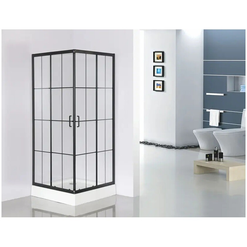 Душевой уголок квадратный 90х90 см черный Cerutti SPA Muza 90 - изображение 4
