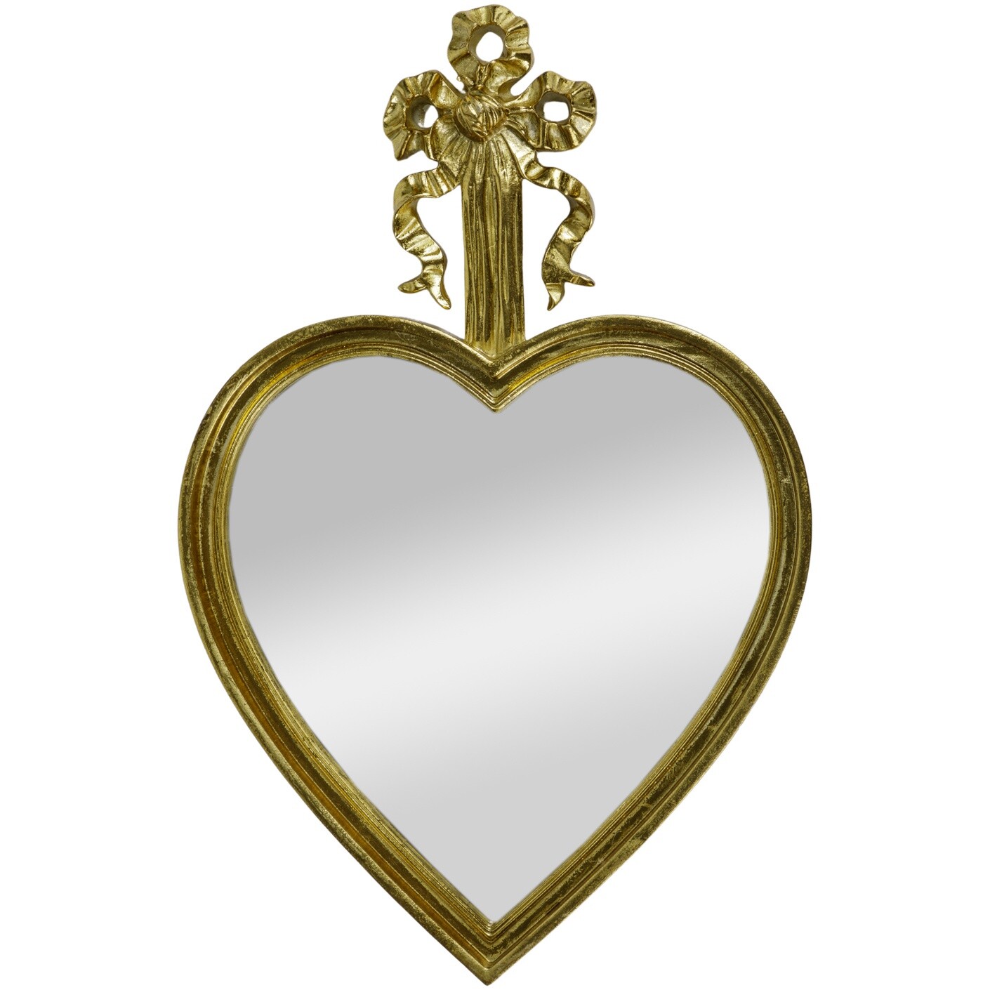 Зеркало настенное в форме сердца золото 29x45см Glasar