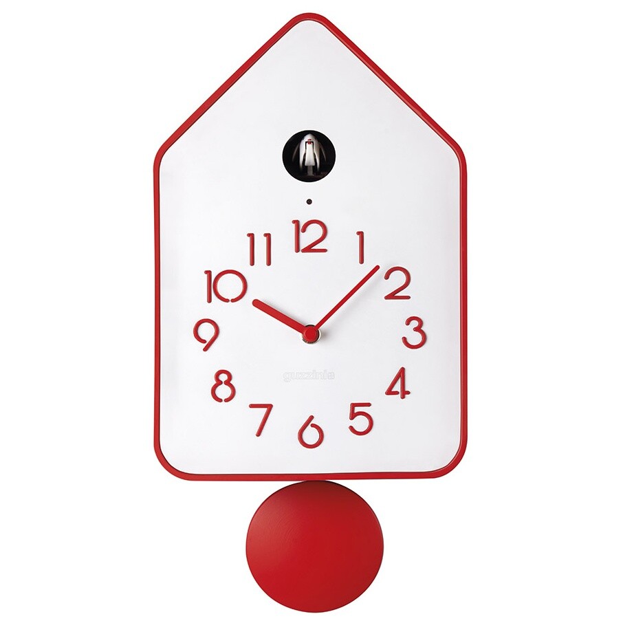 Часы настенные с маятником красные QQ-UP