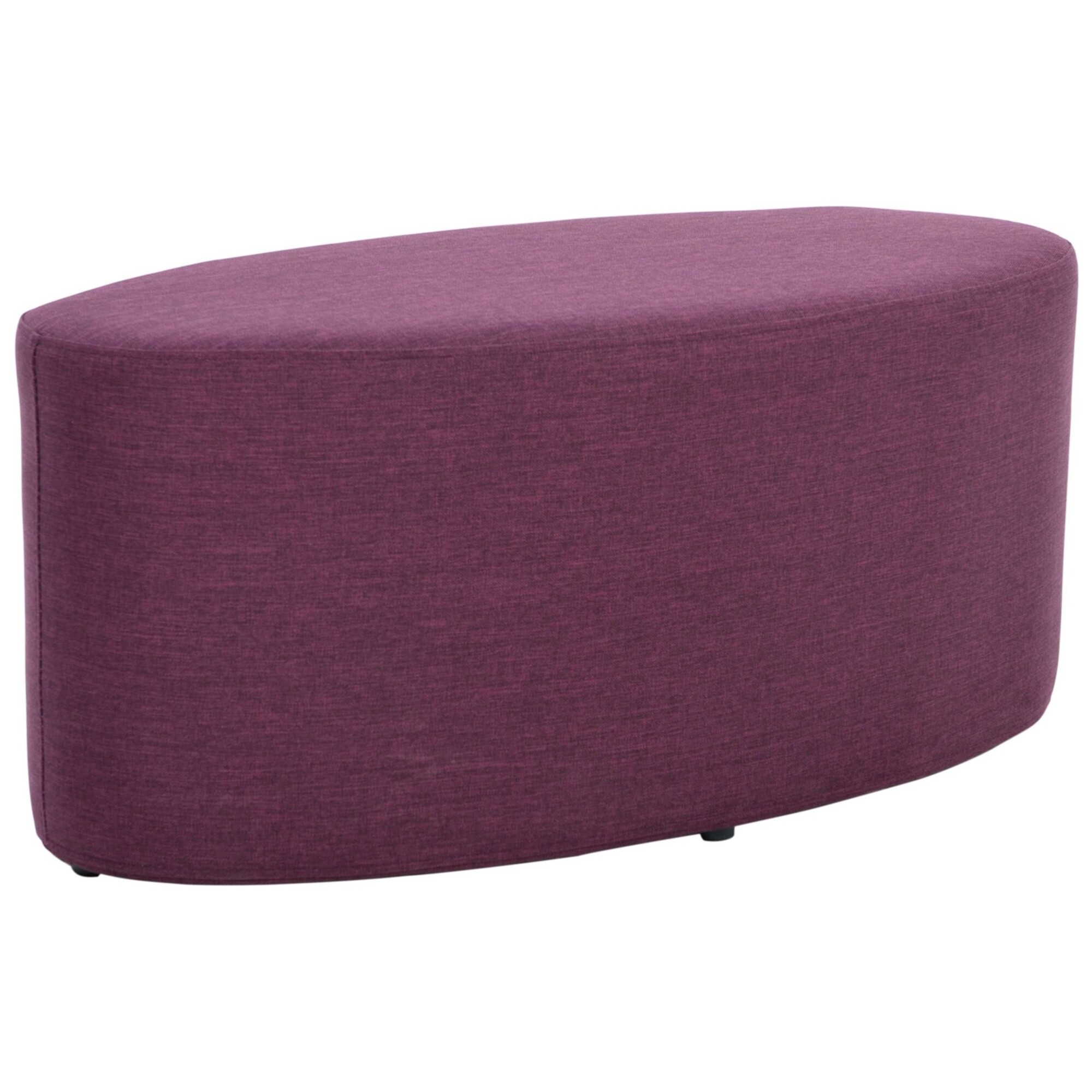 Пуф овальный с мягким сиденьем фиолетовый
