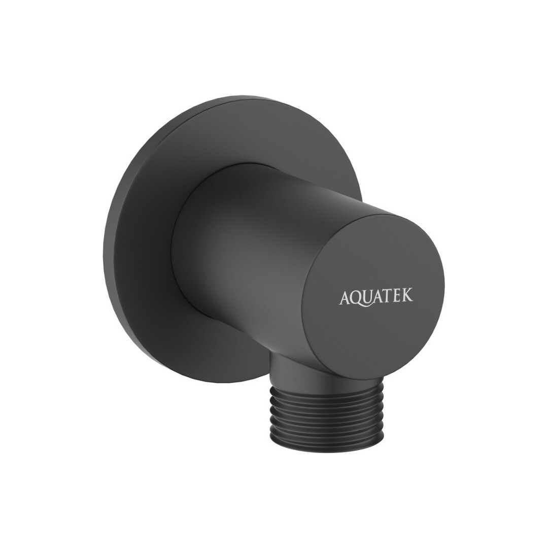 Шланговое подсоединение черное матовое Aquatek AQ2456MB
