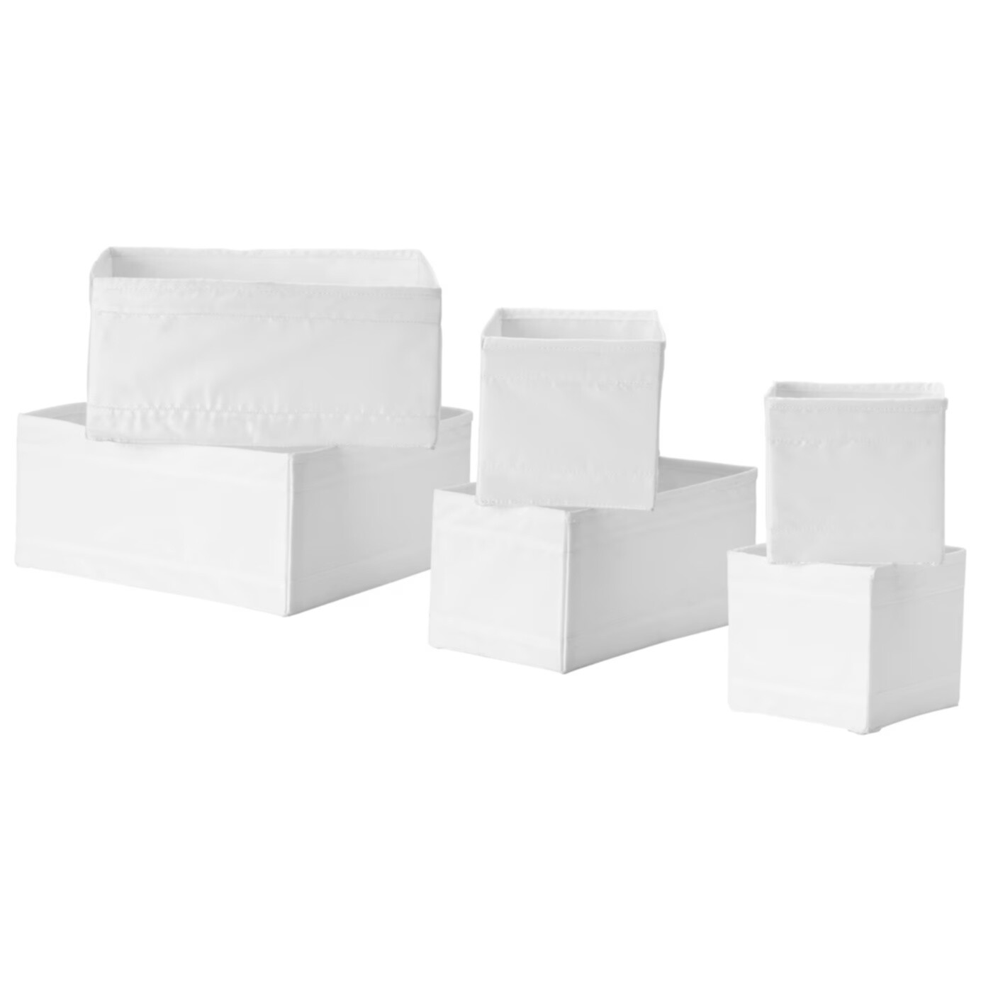 Коробки для хранения открытые 3 шт белые Forvaringsvaska