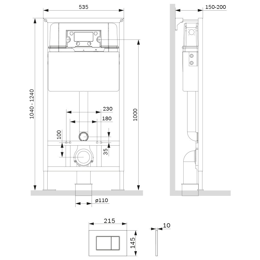 Унитаз подвесной белый Bocchi Venezia 1295-001-0129 с инсталляцией Am.Pm ProC I012707.0238 - изображение 4