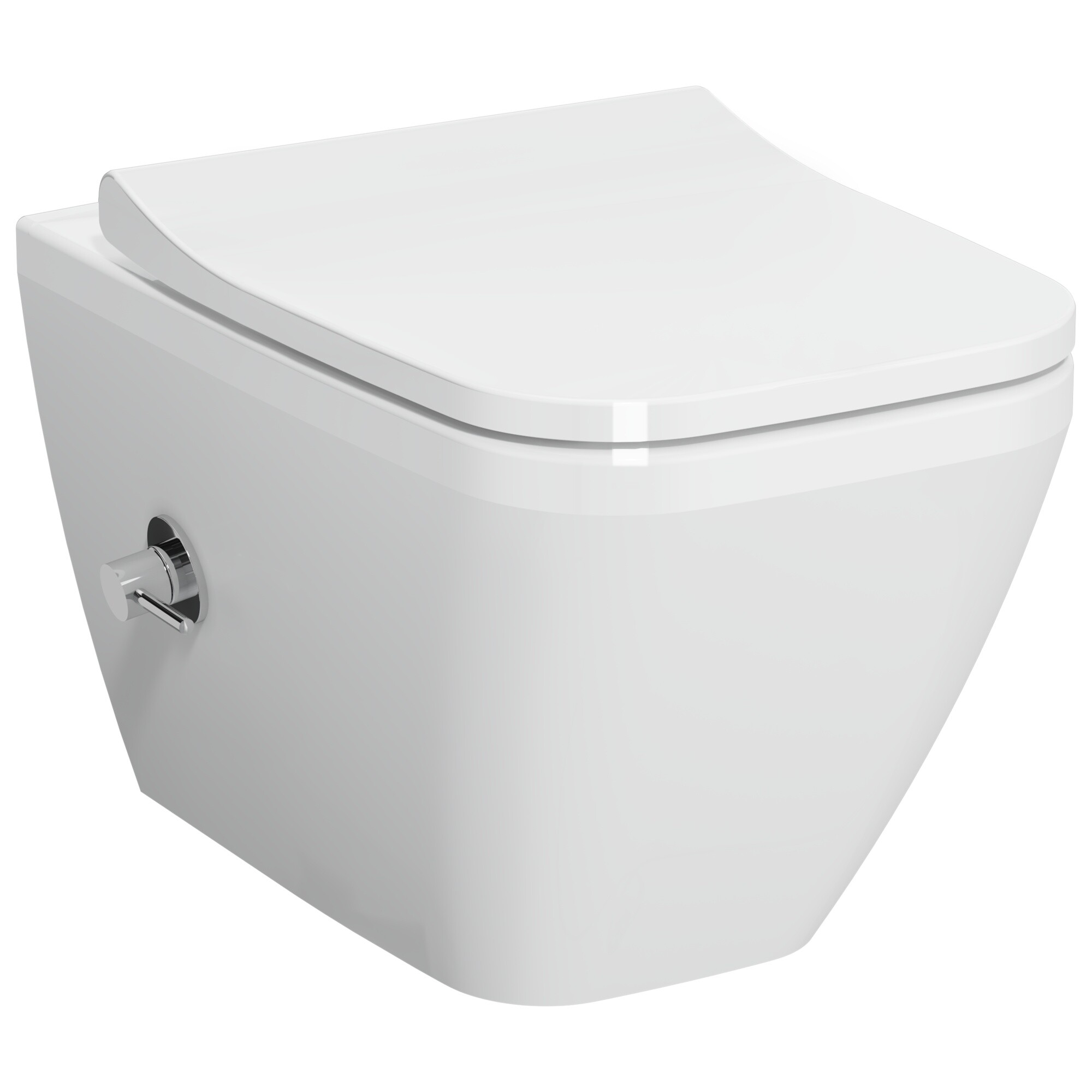 Унитаз подвесной с биде и встроенным смесителем белый Vitra Integra Square 7082B003-7209