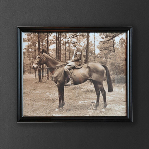 Картина на дереве 82х102 см &quot;Мальчик на лошади&quot;