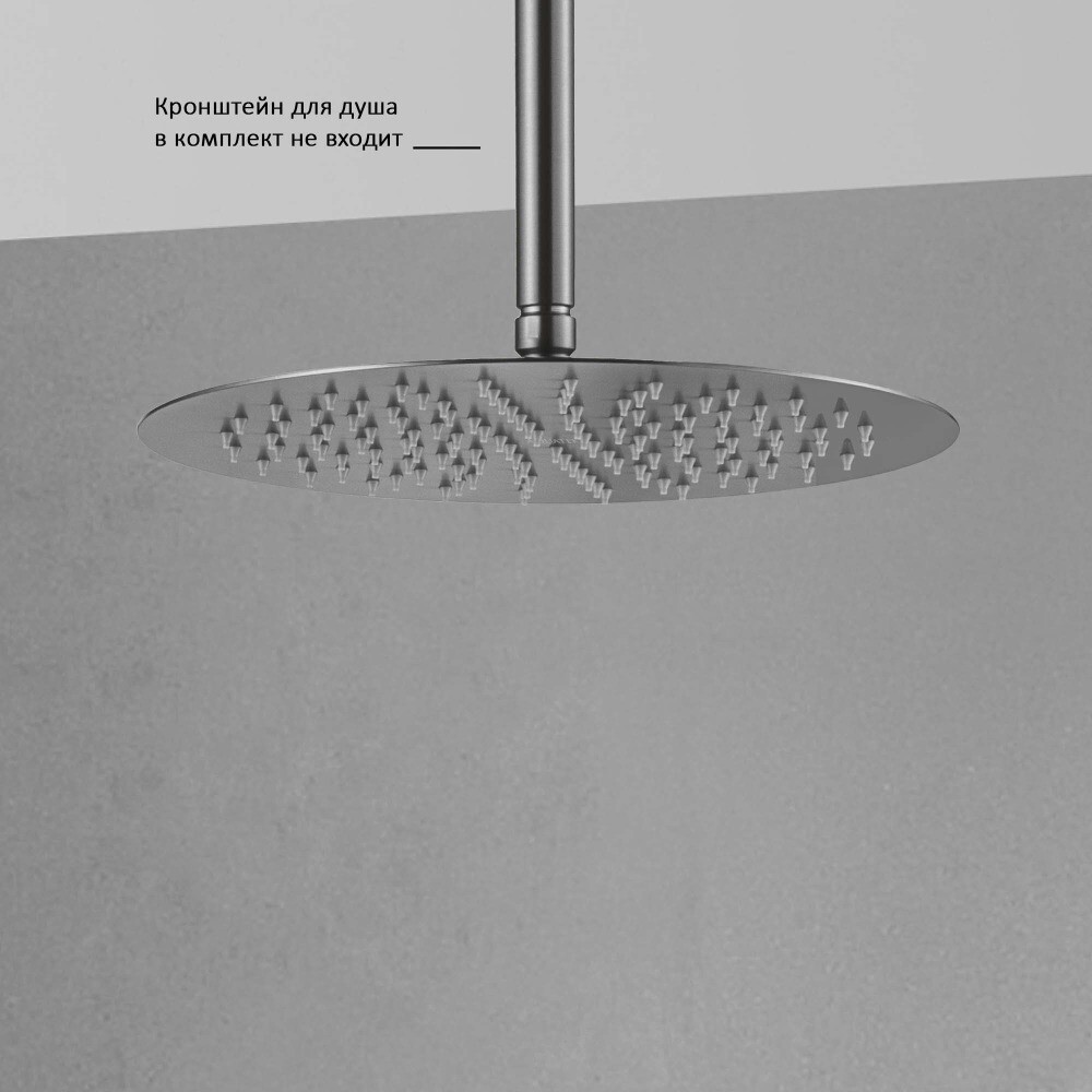 Лейка для верхнего душа круглая 30 см черный хром Aquatek AQ2075BGM - изображение 7