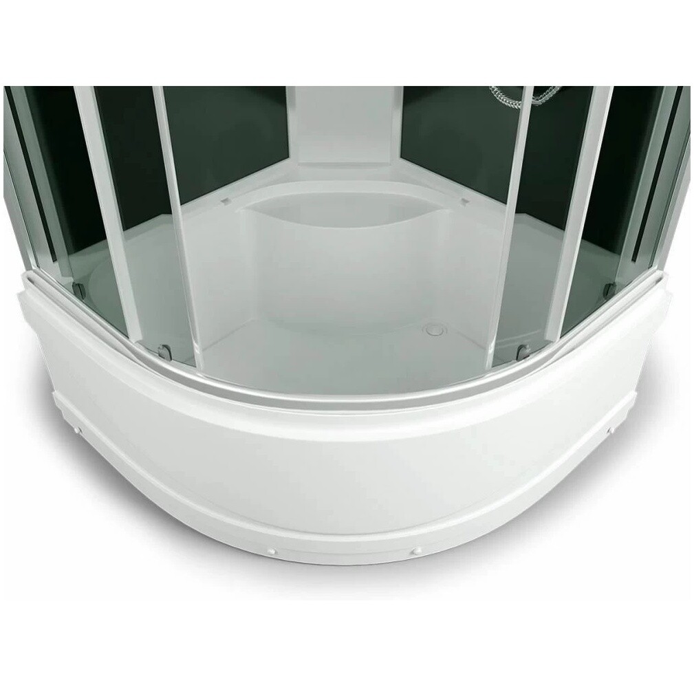 Душевая кабина четверть круга с высоким поддоном 100х100 см белая Erlit ER3510TP-C4-RUS - изображение 4