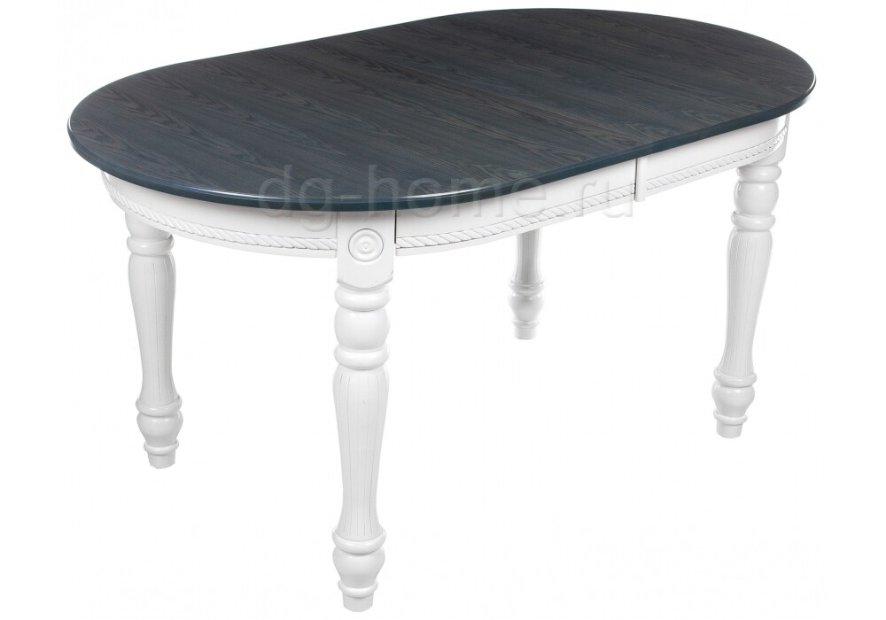 Обеденный стол раздвижной белый с серым топом 150-189 см Chance