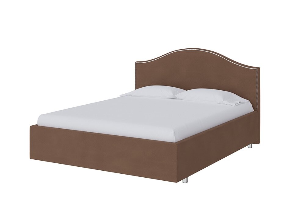 Кровать двуспальная 160x200 см светло-коричневая Classic 