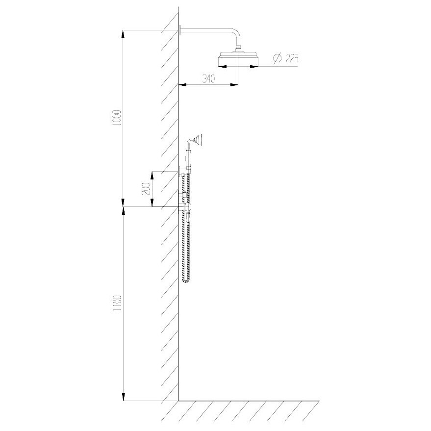 Душевой комплект встраиваемый с верхним душем хром Boch Mann Marbella Top BM8732 - изображение 6