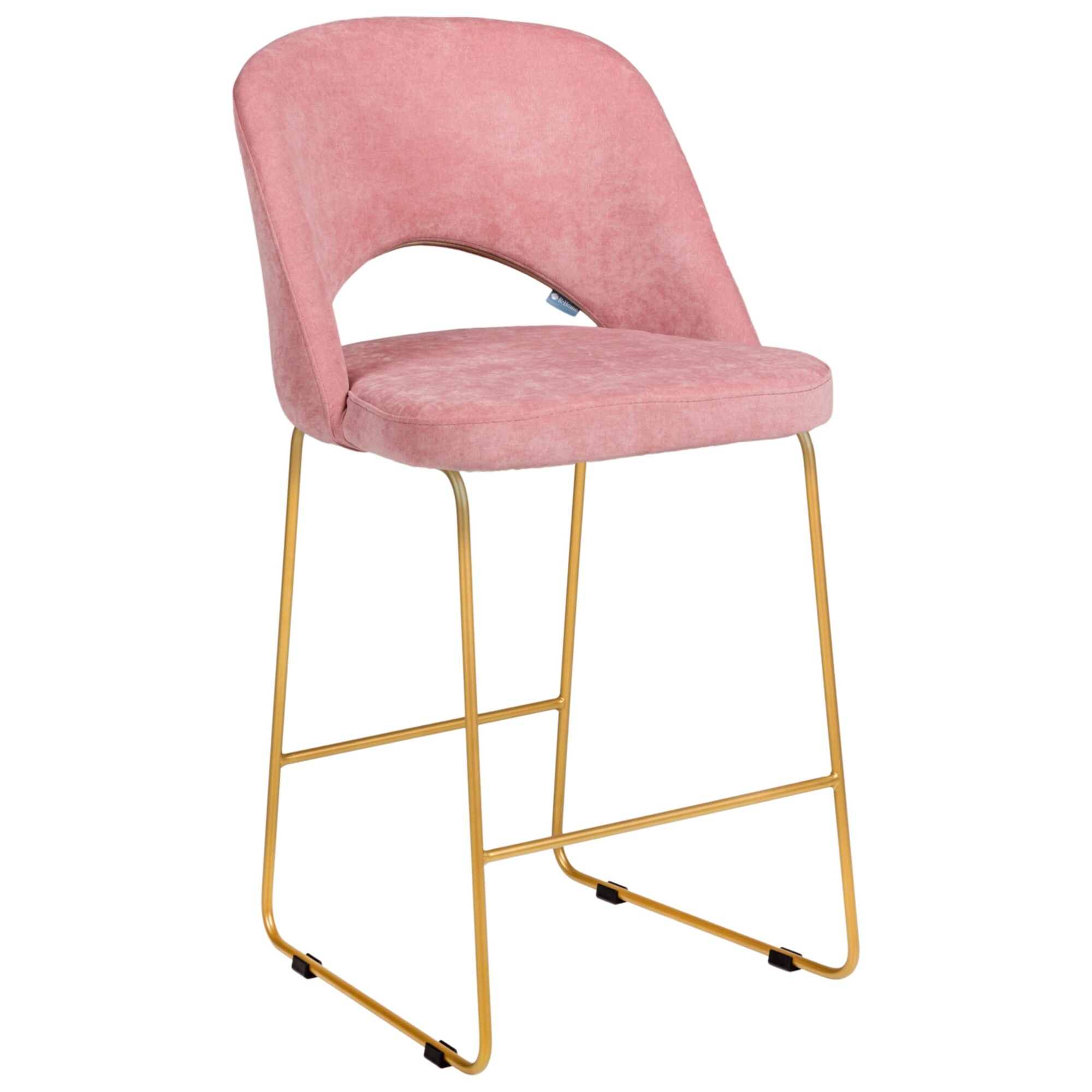 Кресло полубарное со спинкой розовое Lars
