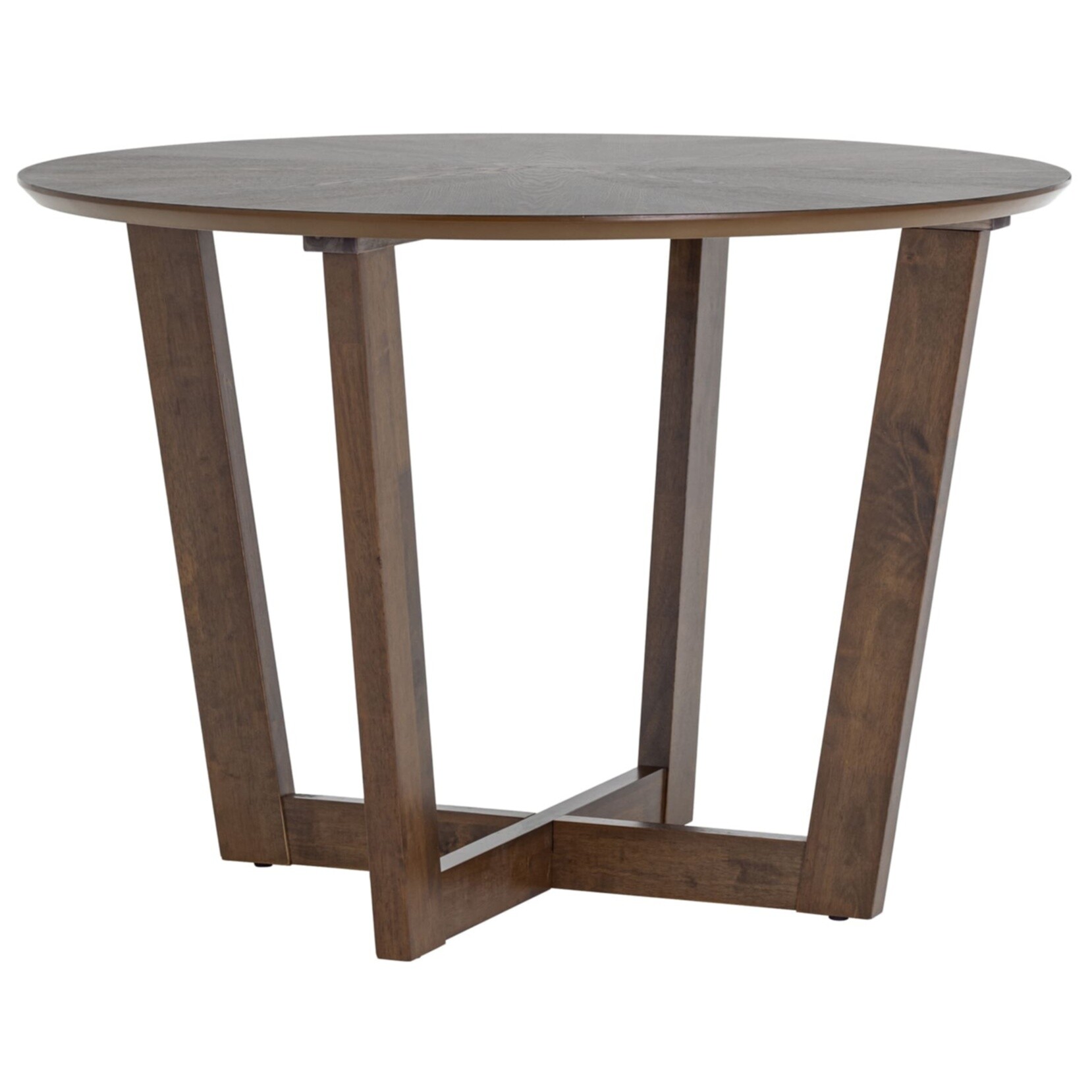 Обеденный стол круглый коричневый цвет орех 110 см Kay