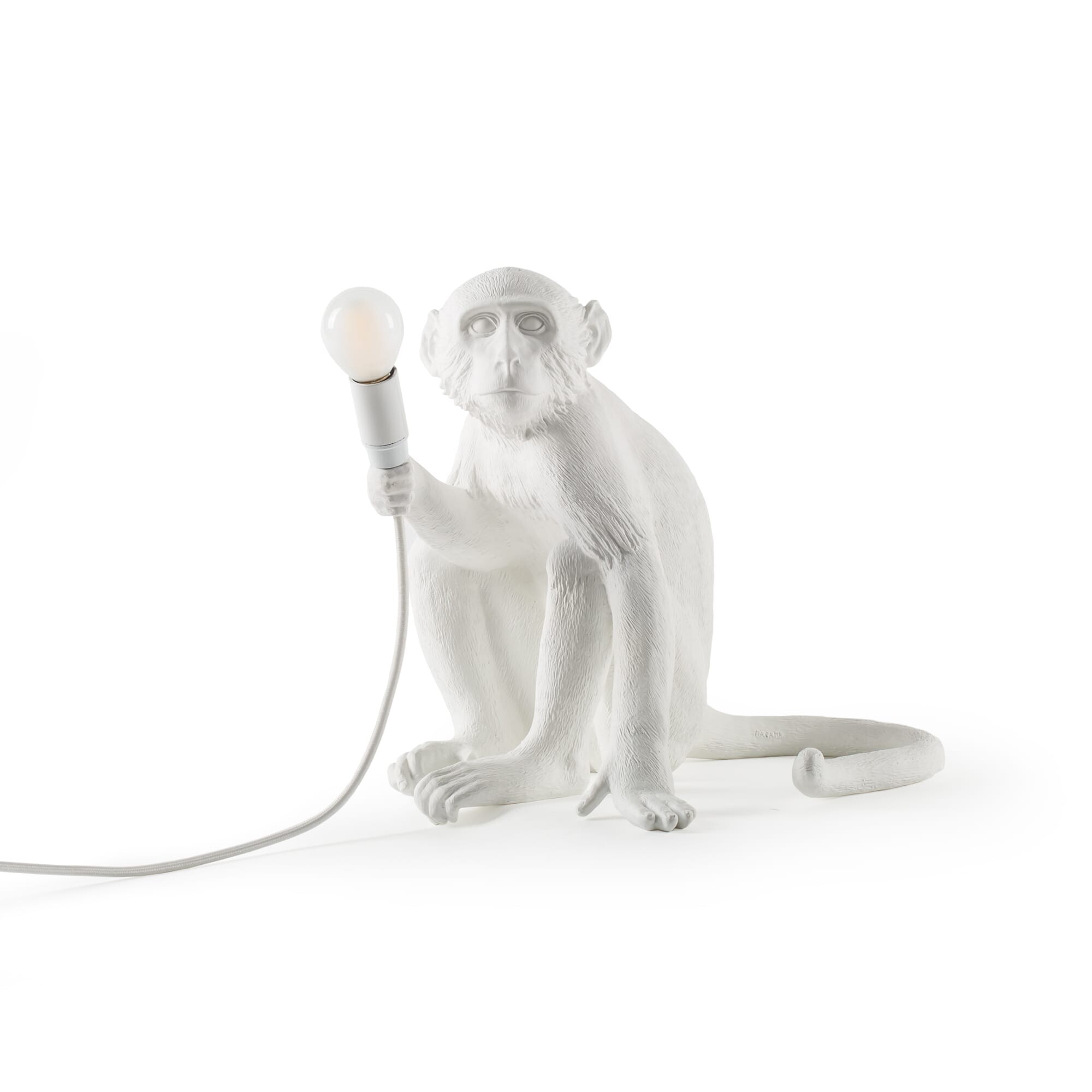 Настольная лампа белая Monkey Lamp Outdoor Sitting 14928