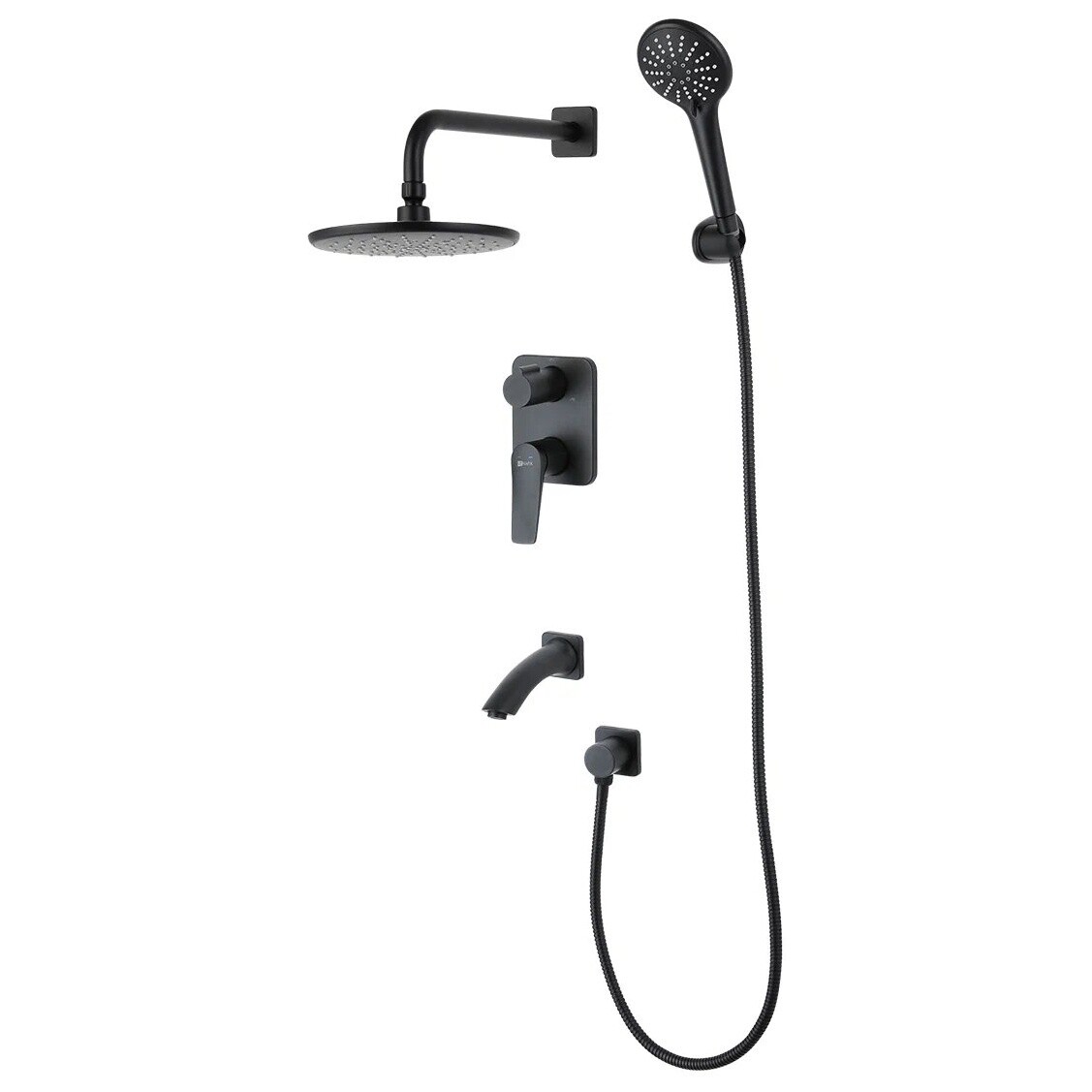 Душевой комплект встраиваемый черный Lemark Bronx LM3722BL