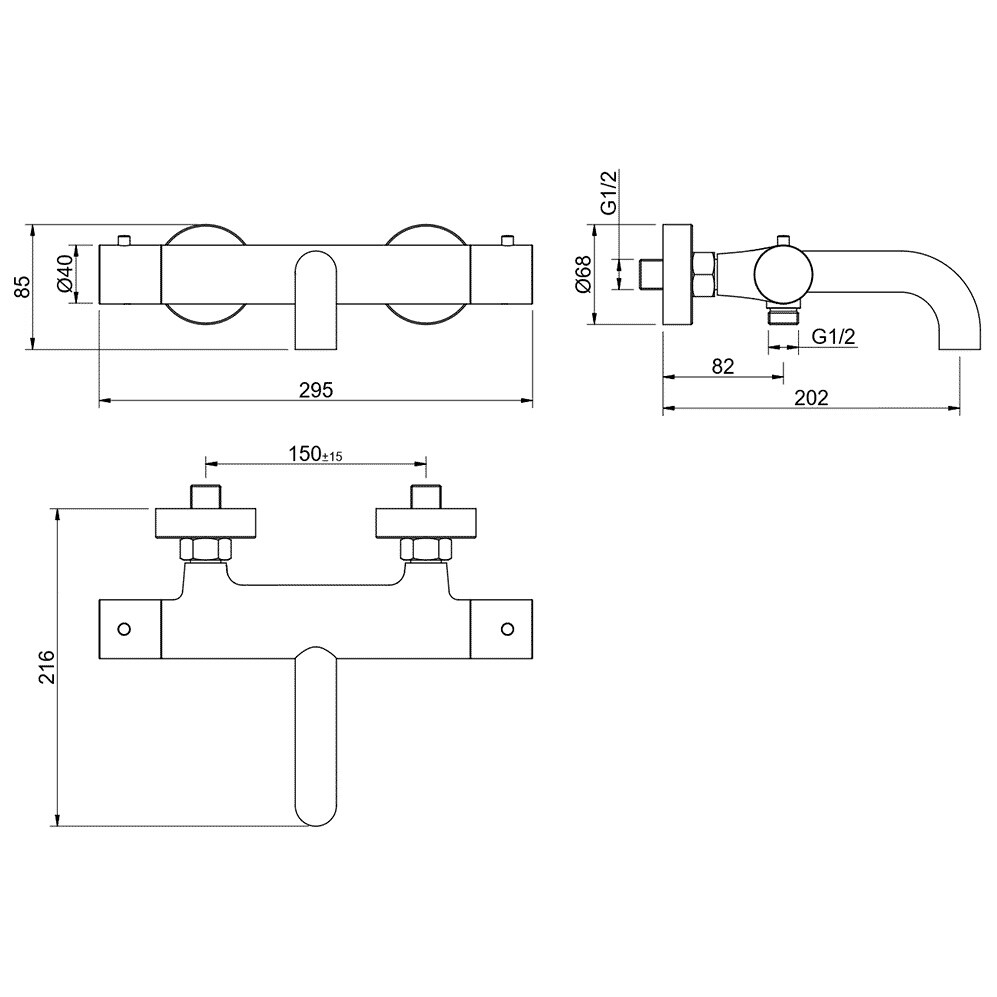 Смеситель для ванны термостатический оружейная сталь Aquatek "Европа" AQ1343BGM - изображение 4