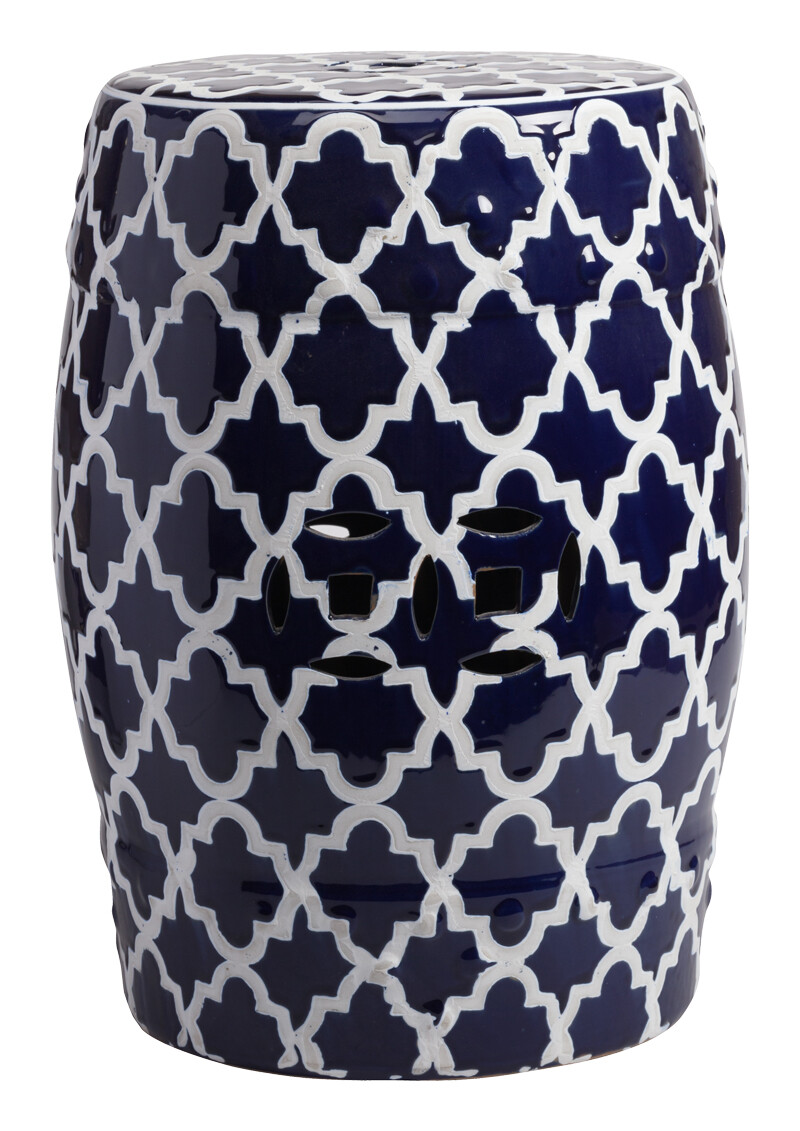 Табурет круглый керамический синий Istanbul Stool Dark Blue