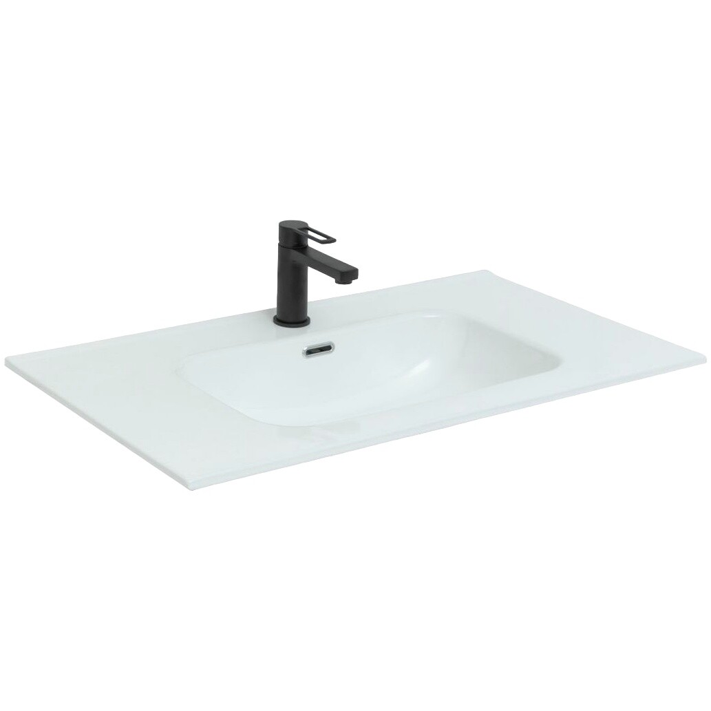 Раковина мебельная фаянсовая 90 см белая Stworki "Вестервик" - изображение 5