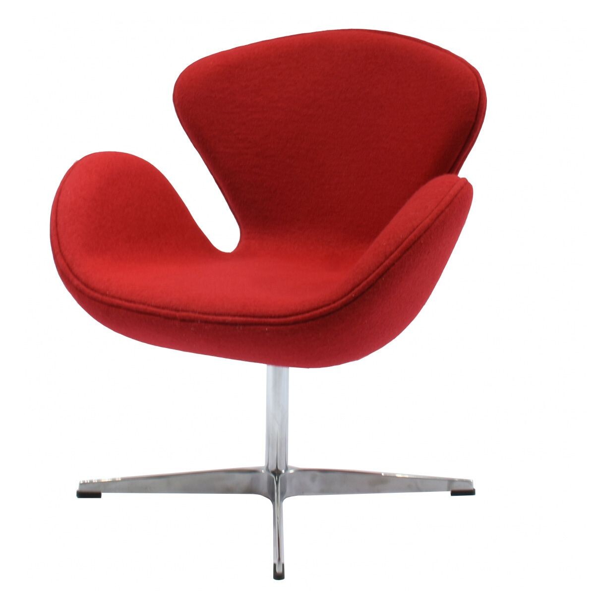 Кресло с ушами красный кашемир Swan Chair