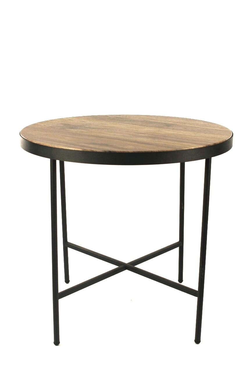 Кофейный столик на металлических ножках коричневый, орех М011.2А52
