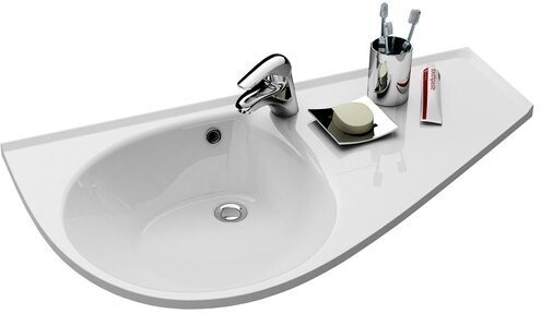 Раковина подвесная из литьевого мрамора 53х95 см белая Ravak Avocado Comfort P XJ9P1100000