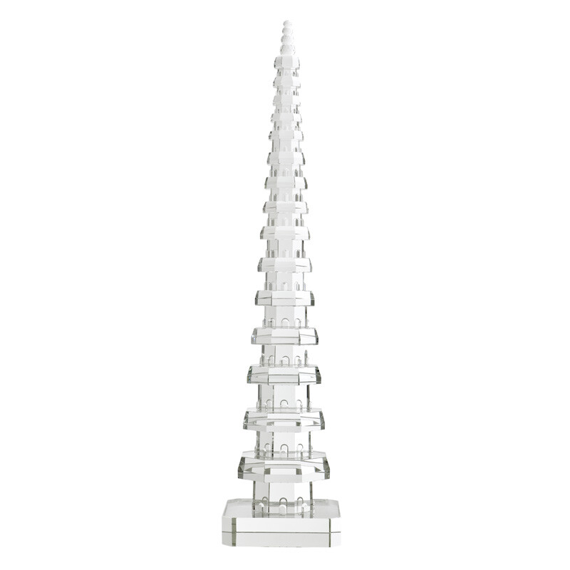 Статуэтка обелиск хрустальный прозрачный Pagoda 