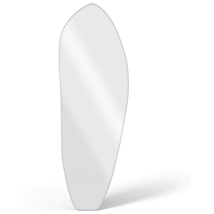Зеркало настенное фигурное ростовое в тонкой раме серебро Organic XL Silver Smal