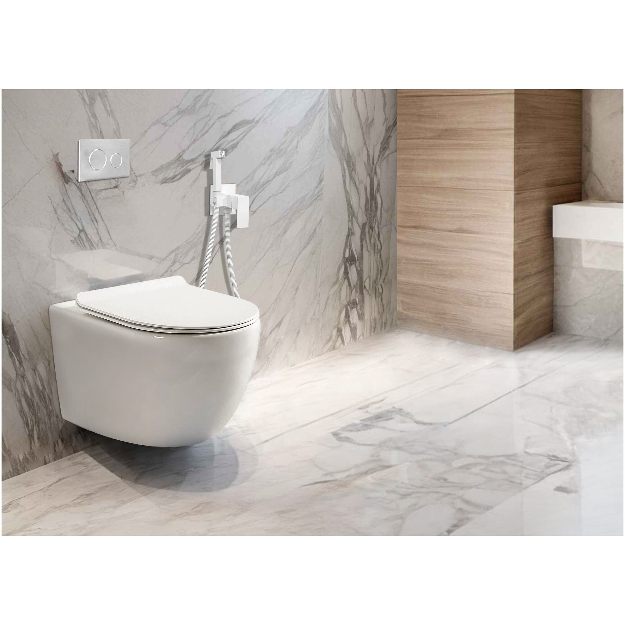 Унитаз подвесной безободковый с микролифтом белый Cerutti SPA Clio Aria Tornado CT10582