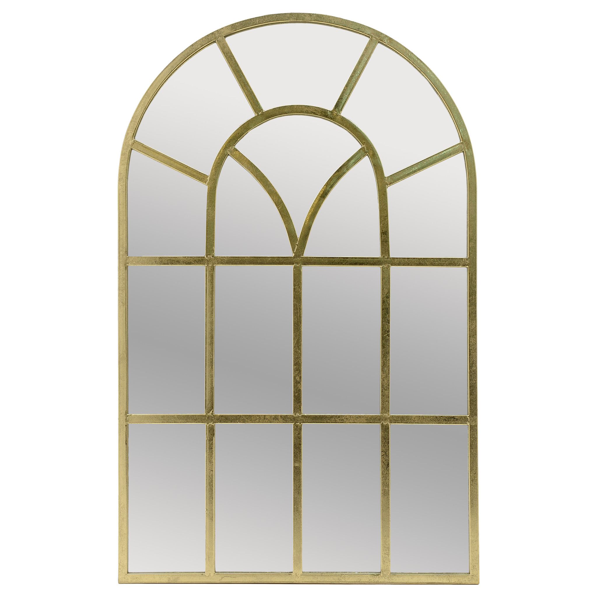 Зеркало-арка настенное золотое