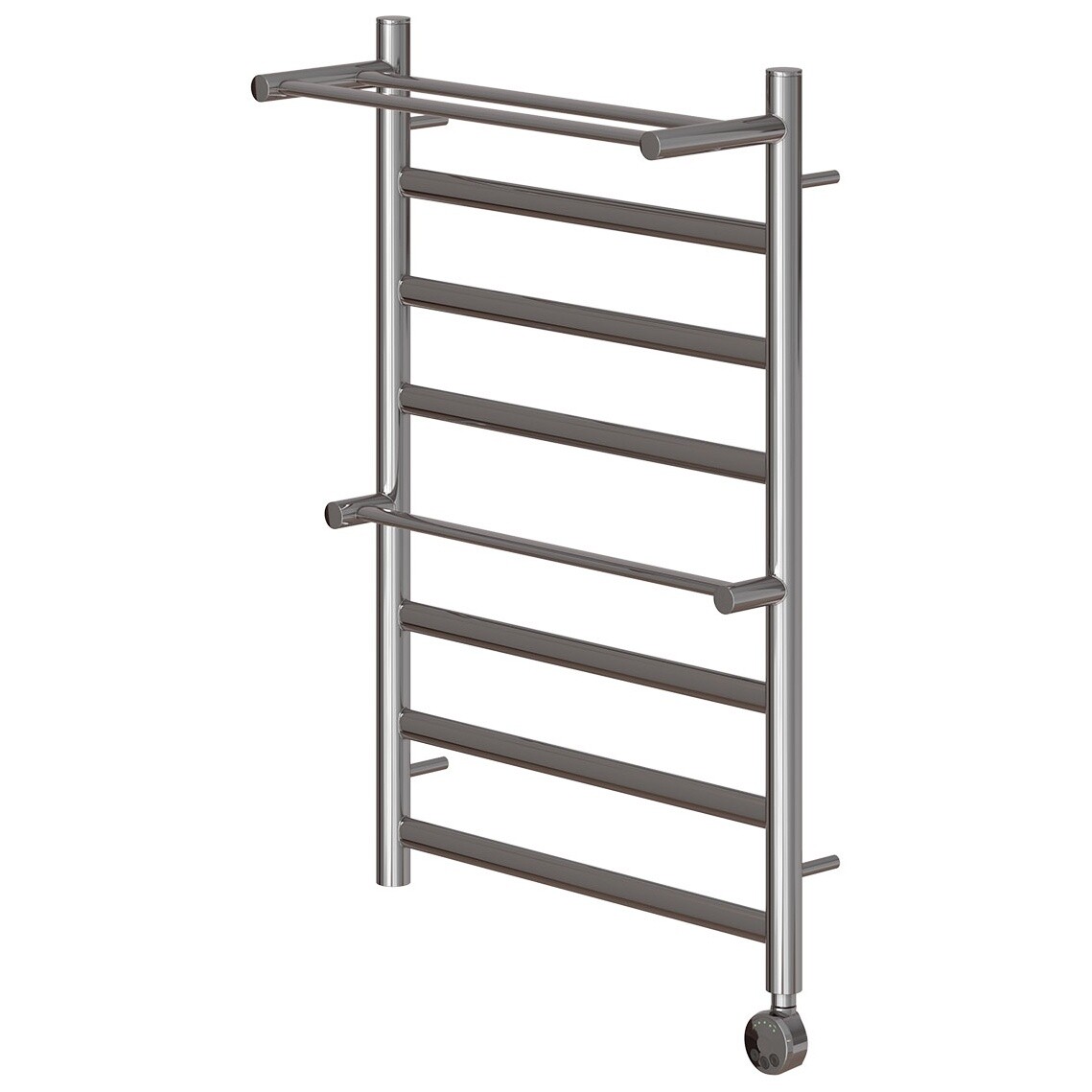 Полотенцесушитель электрический 50х80 см с двумя полками хром Point "Артемида" PN14158PE П6 - изображение 4