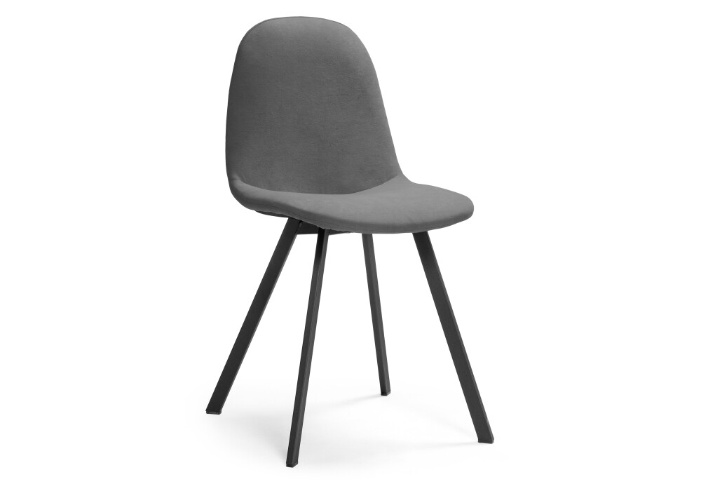 Обеденный стул с мягким сиденьем темно-серый, черный &quot;Агот&quot;
