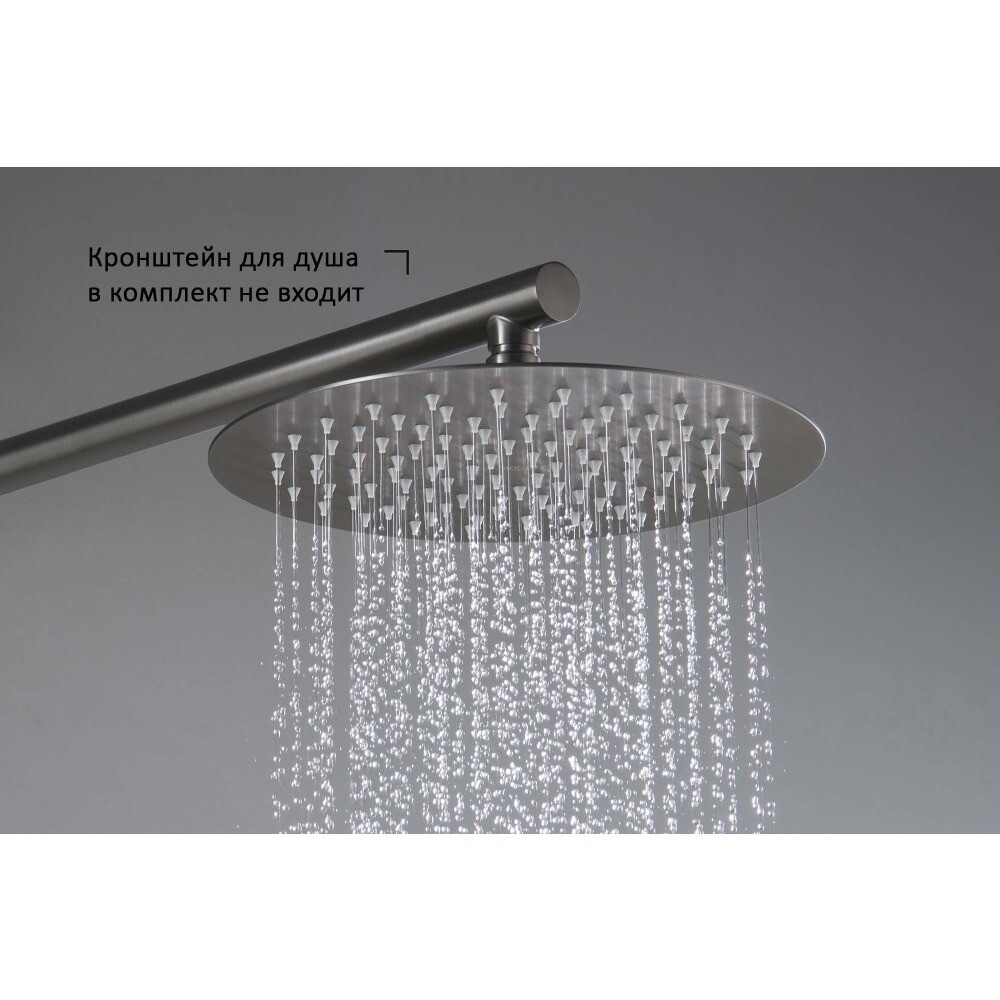 Лейка для верхнего душа круглая 25 см черный хром Aquatek AQ2073BGM - изображение 6