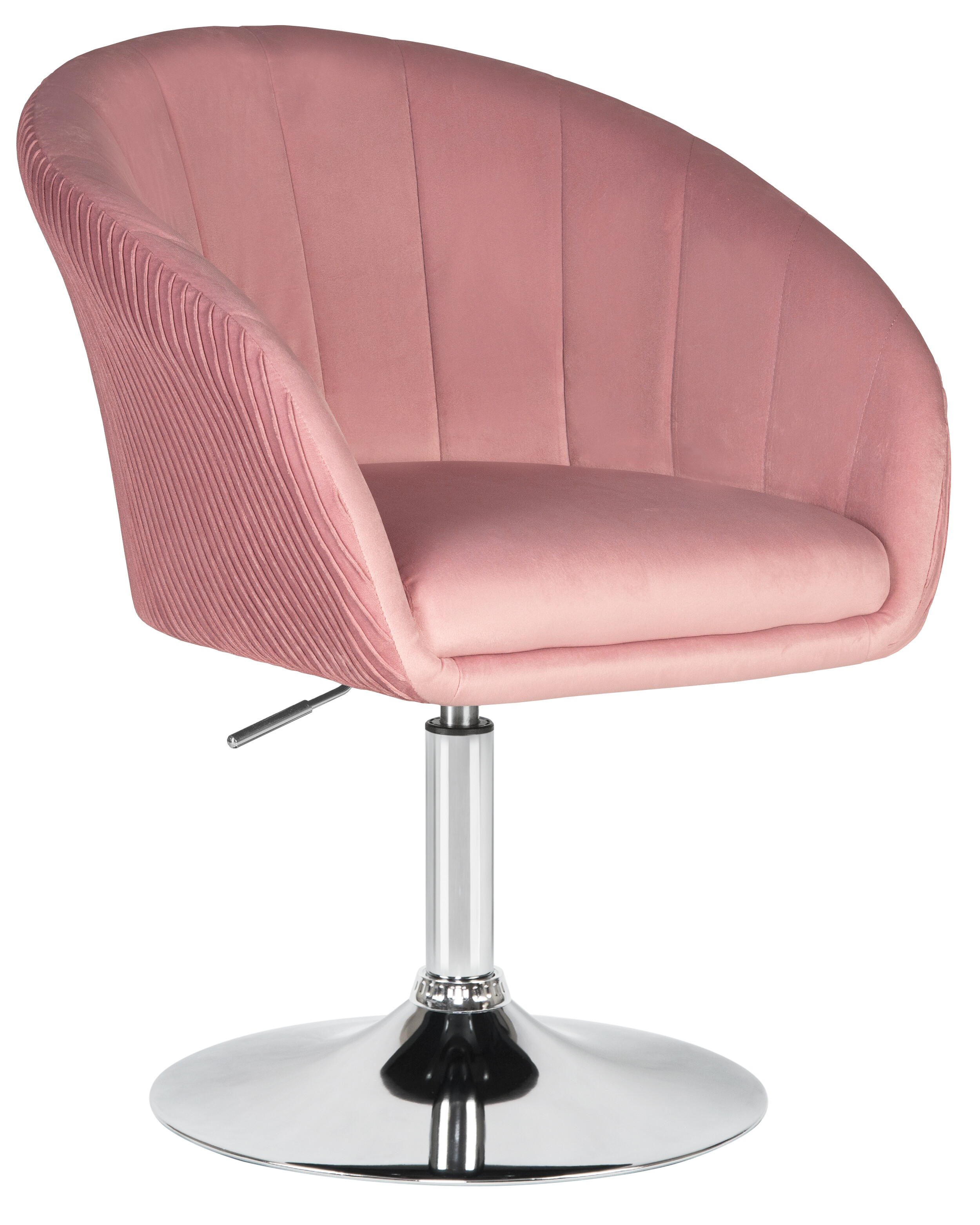 Кресло дизайнерское с подлокотниками розовое Edison