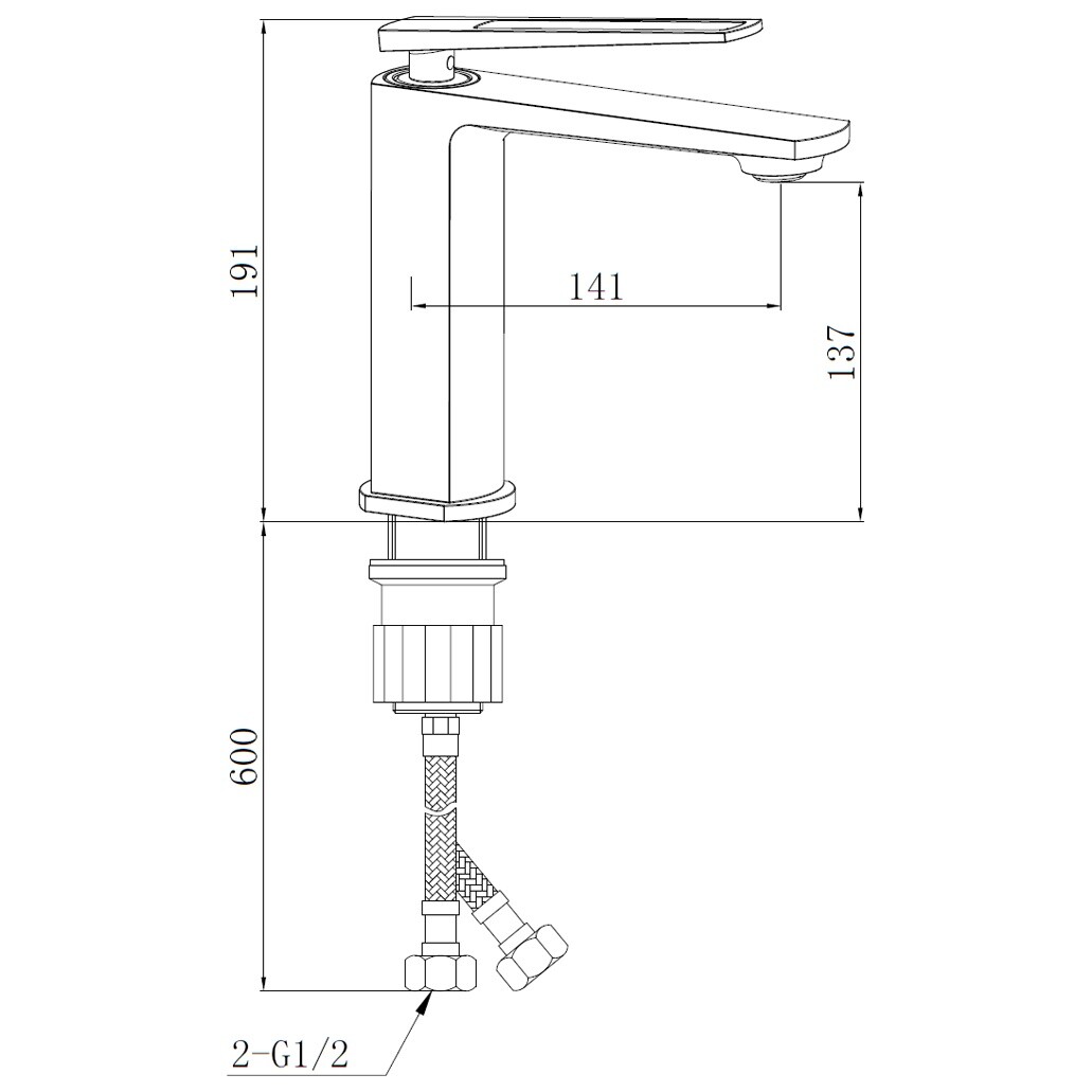 Смеситель для раковины однорычажный хром Boch Mann Chika BM8589 - изображение 6