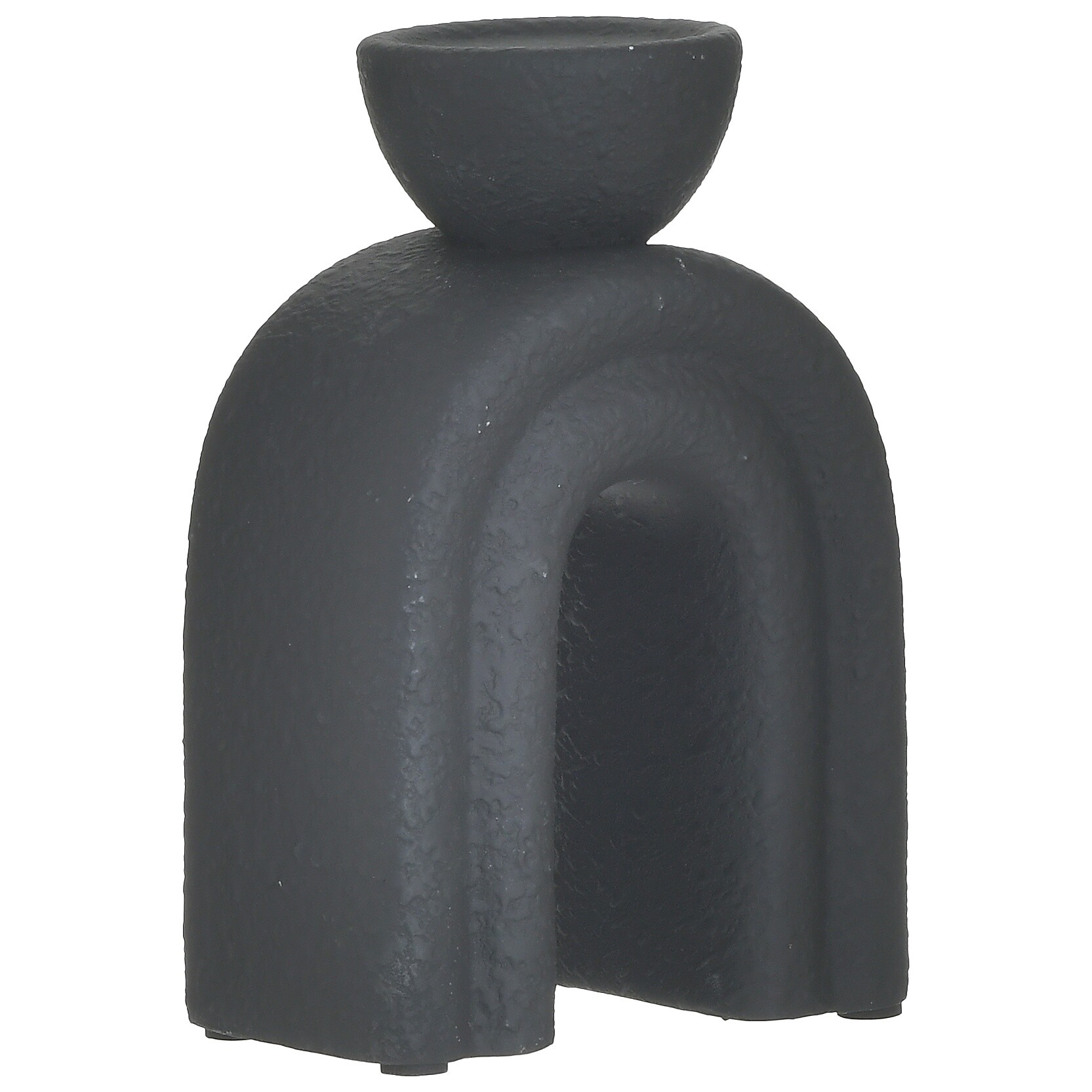 Подсвечник керамический на 1 свечу черный Form 111969