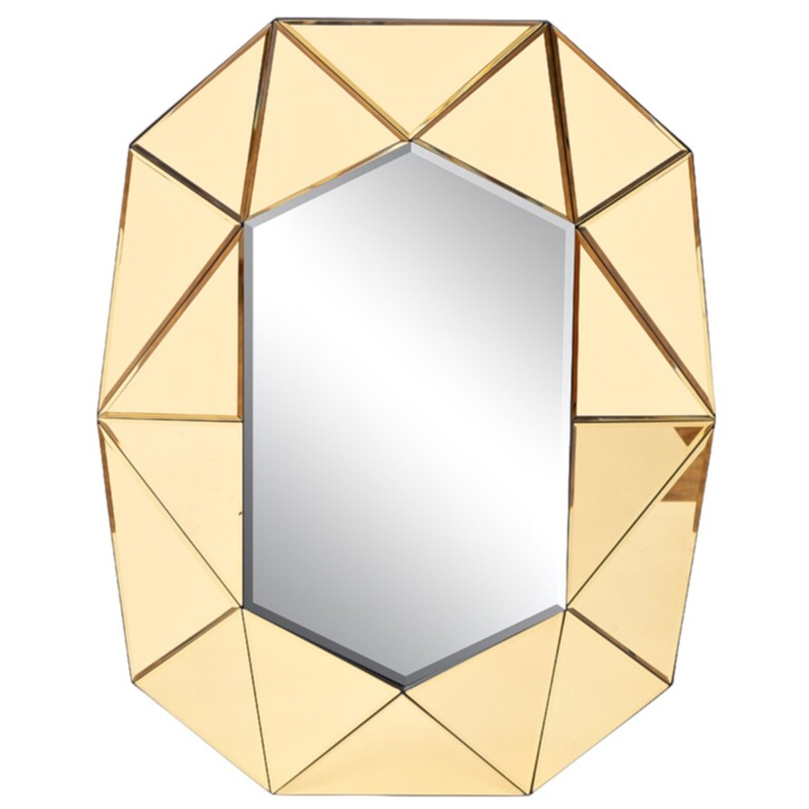 Зеркало настенное в зеркальной раме золотое KFG132