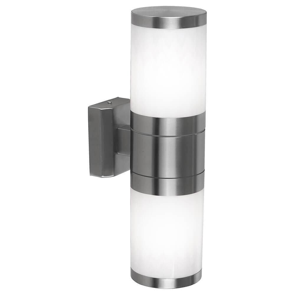 Уличный настенный светильник 37х15,5х10 см серебряный Xeloo 32014-2
