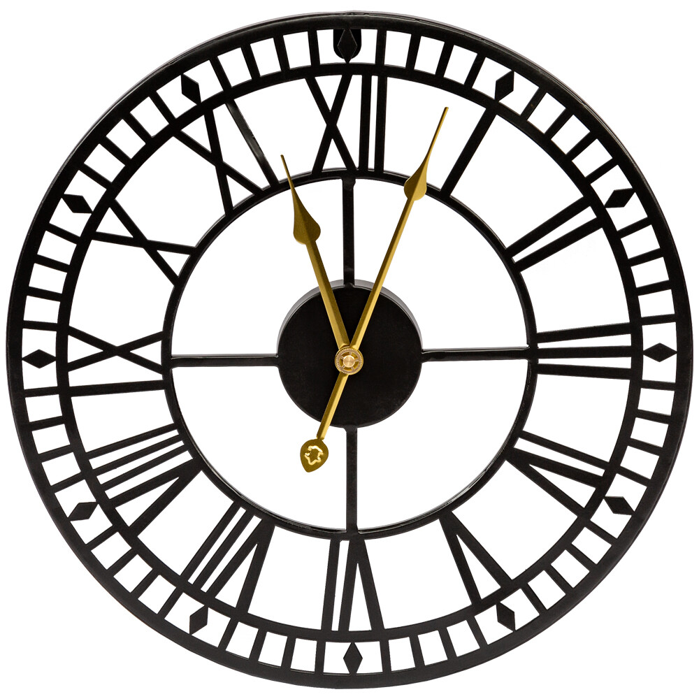 Часы настенные круглые черные «Патрик М»