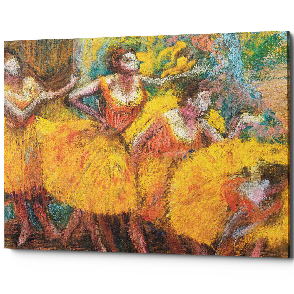 Картина на холсте 50х75 см разноцветная &quot;Четыре балерины&quot;
