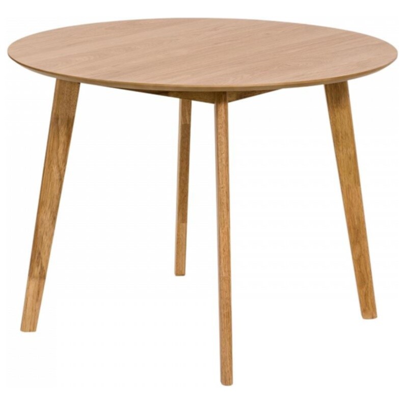 Обеденный стол круглый деревянный коричневый Cheryn