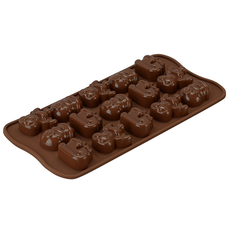 Форма для приготовления конфет силиконовая коричневая Choco Winter
